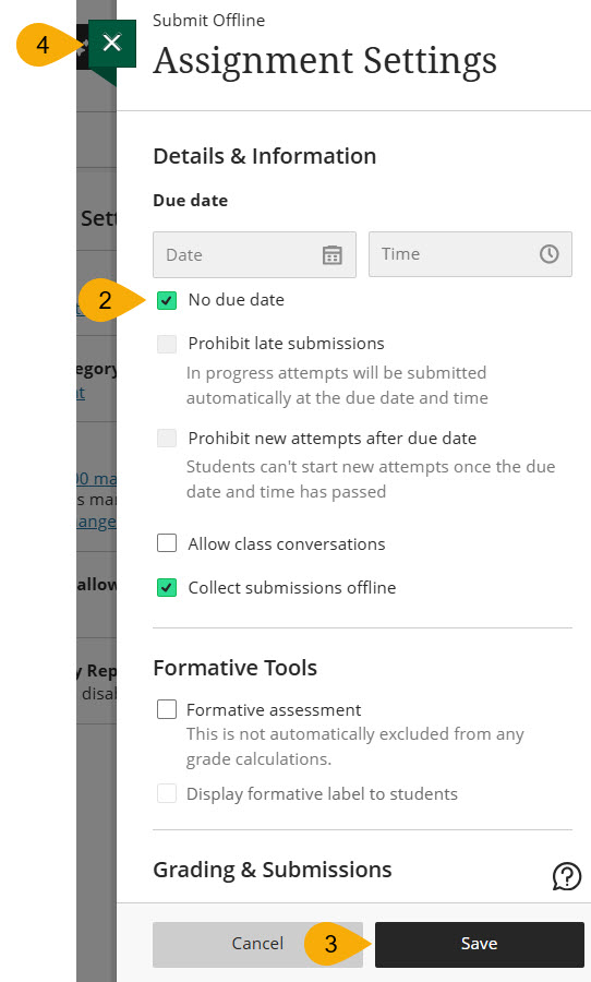 Screenshot of No Due Date Steps 2 through 4