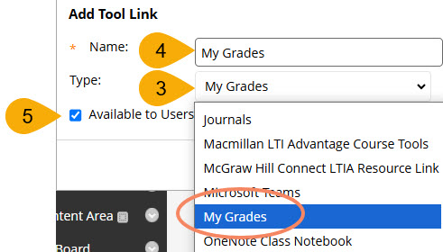 Screenshot of steps 3 through 5