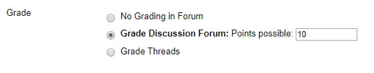 Graded Discussion option