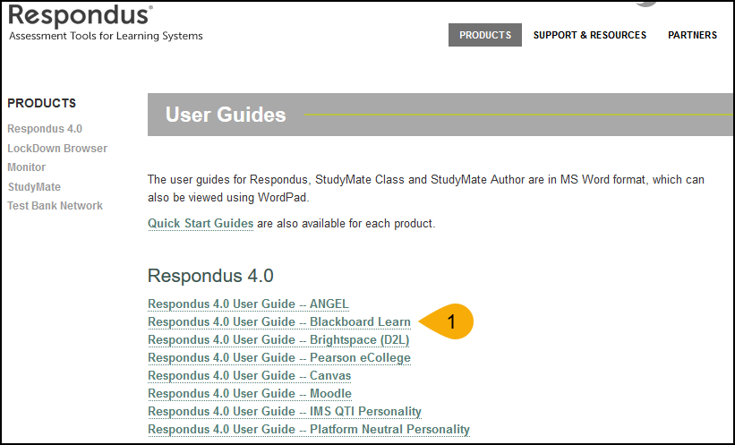 Screenshot of Accessing Formatting Guidelines Step 1