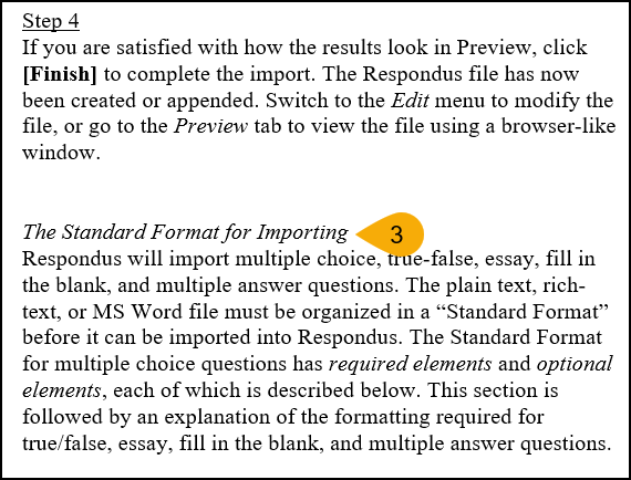Screenshot of Accessing Formatting Guidelines Step 3